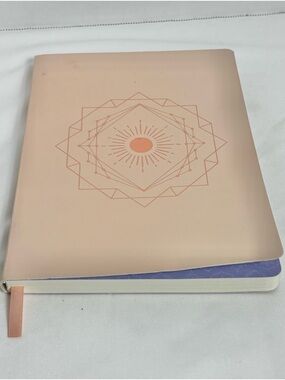 Peach Geometric Sun Hardcover Coffee Table Book - Decorative Accent